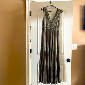 Altar’d State Olive Green Maxi Dress Size Medium